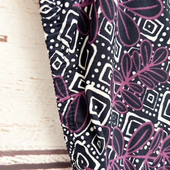 LANE BRYANT Black and Purple Tie Blouse Sz 18 20 - Picture 6 of 6